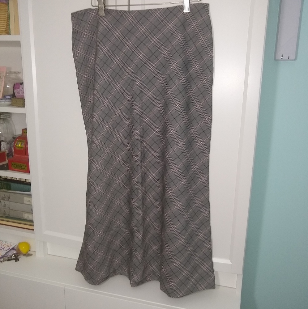 Plaid maxi skirt